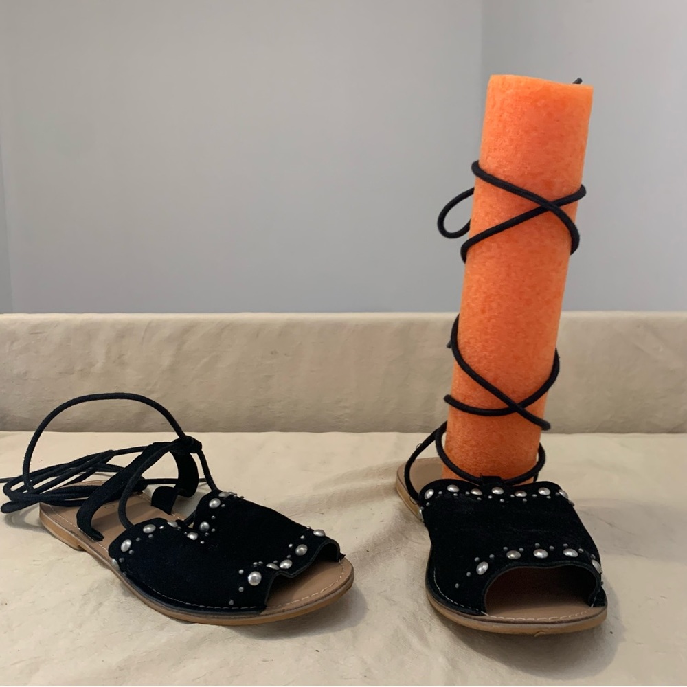 TopShop genuine suede leather gladiator sandals size 38